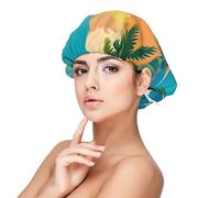 Hello Hawaii Satin Bonnet Silk Bonnet, Hair Bonnet For Sleeping, Soft Double Layer Silk Sleeping Cap Hair Wrap For Women Natural Hair Curly Hair Braided Hair Long Hair