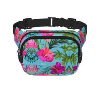 Hello Hawaii Square Double Layer Waist Bag Belt Fanny Pack Purse with Adjustable Strap, Running, Travel, Hiking