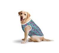 Hello Hawaiiprint Large Pets Vest Breathable Sleeveless Tank Top Cozy Lightweight Walks Travel T-Shirt