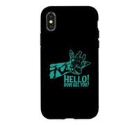 Hello How are You? Giraffe exotic Animal Case for iPhone X/XS