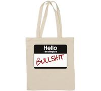 Hello I Am Allergic to Funny Natural Cotton Tote Bag White