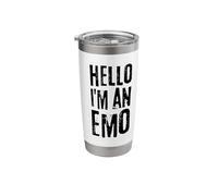 Hello I Am Emo - Hi I'm Emo - Still Emo It was Never A Phase Stainless Steel Insulated Tumbler