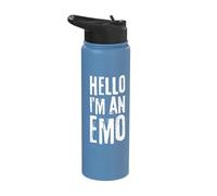 Hello I Am Emo - Hi I'm Emo - Still Emo It was Never A Phase Stainless Steel Insulated Water Bottle
