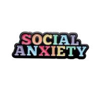 Hello, I Am Socially Awkward - I Love Social Distancing Enamel Pin For Mental Health, Normal, Non-precious metal