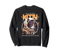 Hello I Am Space Kitty Sci Fi Paws Planets Adventures Sweatshirt