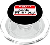 Hello I Am User Friendly - Red Name Tag PopSockets PopGrip for MagSafe