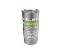 Hello I'm A Vegan Stainless Steel Insulated Tumbler