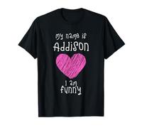 Hello I'm Addison Funny Slogan Outfit for Toddlers and Baby T-Shirt