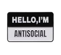 Hello I'm Antisocial Pin Badge
