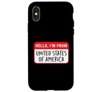 Hello, I'm From United States of America Case for iPhone X/XS