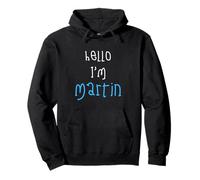 Hello I'm Martin. Cute Funny Slogan Outfit for Boys Toddlers Pullover Hoodie