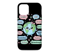 Hello in Different Languages Cute Kawaii Earth Planet Case for iPhone 12/12 Pro