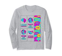 Hello in Different Languages Learn Travel The World Polyglot Long Sleeve T-Shirt
