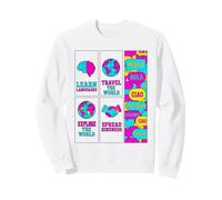 Hello in Different Languages Learn Travel The World Polyglot Sweatshirt