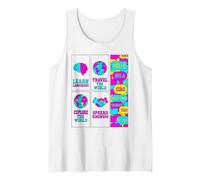 Hello in Different Languages Learn Travel The World Polyglot Tank Top