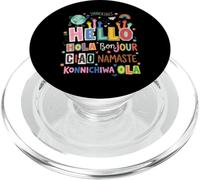 Hello in different languages Multilingualism Peace Love PopSockets PopGrip for MagSafe