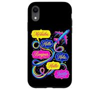 Hello in Different Languages World Travel Airplane Polyglot Case for iPhone XR