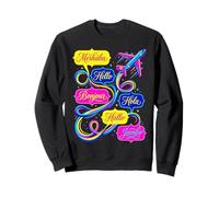 Hello in Different Languages World Travel Airplane Polyglot Sweatshirt