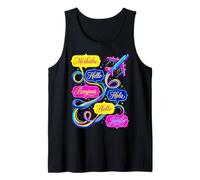 Hello in Different Languages World Travel Airplane Polyglot Tank Top