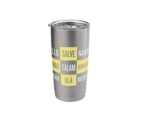 Hello in Many Languages World Peace Unity Global Traveler Stainless Steel Insulated Tumbler