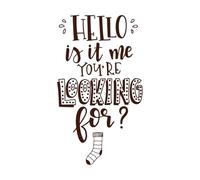 Hello is it me You're Looking for ？ Wall Stickers 54.4x95.2cm Glass Stickers Coffee