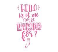 Hello is it me You're Looking for ？ Wall Stickers 54.4x95.2cm Waterproof Pink