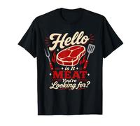 Hello is It Meat You're Looking for? Funny Grilling Pun T-Shirt