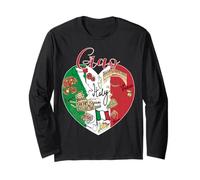 Hello Italy I Love Italy I Heart Italy Proud to Be Italian Long Sleeve T-Shirt