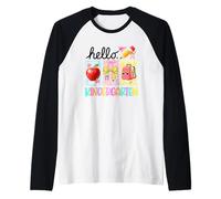 Hello Kindergarten Apple Pencil Backpack Raglan Baseball Tee