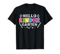 Hello Kindergarten Back to School Teacher Student Kids Value Graphic T-Shirt, Men, Black, M