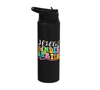 Hello Kindergarten Cute Pencil Rainbow Back to School - Kids Stainless Steel Insulated Water Bottle