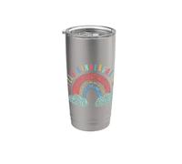 Hello Kindergarten Leopard Rainbow Back to School Stainless Steel Insulated Tumbler