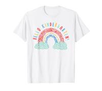 Hello Kindergarten Leopard Rainbow Back to School Value Graphic T-Shirt