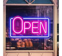 Hello Kit Vanity Mirror with Neon Light 16 x 14inch Large Size, LED Adjustable Brightness USB Powered, Pink Bow, Girl Room Decor, Wall Mounted, Women Makeup for Bedroom