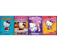 HELLO KITTY 1-4 COLLECTION / 1. PARADISE / 2. THE MASK PARTY / 3. ALICE IN WONDERLAND / 4. HELLO KITTY GOES TO THE MOVIES = ULTIMATE 4x DVD UK SET