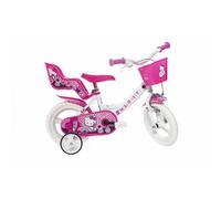 Dino Hello Kitty Kids Bike 12" Wheel Cycling Bicycle Single Speed White Pink