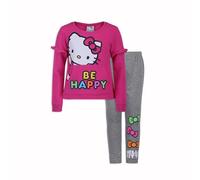 Hello Kitty 2 Piece Tunic Long Sleeve Crew Neck Functional Pocket and Grey Legging Set (4T)