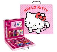 Hello Kitty 52-Piece Deluxe Colouring Art Case for Kids | Portable Art Kit with Markers, Crayons, Colour Pencils & More | Creative Drawing & Coloring Set | Gift for Boys & Girls