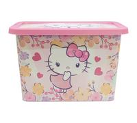Hello Kitty 7L Plastic Storage Box with Click Lock Lid - Durable, Easy to Clean, and Ideal for Home, School, or Playroom Storage