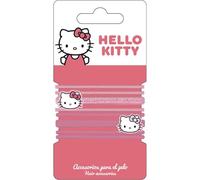 Hello Kitty 8 Piece Girls Hair Elastics | Pink Kids Decorative Garters with Official Sanrio Designs