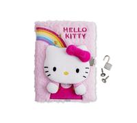 Hello Kitty Girls 3-D Secret Diary with Lock A5 Lined Plush Notebook for School
