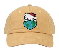 Hello Kitty Embroidered Canvas Cotton Twill Dad Hat Brown