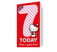Hello Kitty Age 7 Birthday Card