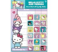 Hello Kitty and Friends A4 Reward Chart | 42 Colourful Sparkly Stickers Included | Wipe-clean Chart | Officially Licensed | Unisex, Age 3+ | Brilliant for encouraging good behaviour & completing tasks