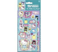 Hello Kitty and Friends Assortment Pack of Stickers, Three Types of Stickers, 60+ Stickers in Total, Great Stocking Filler and Holiday Gifts, Stickers are reuseable on Non-Porous Surfaces, Age3+