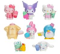Hello Kitty and Friends Sweet Snacks 8-Pack with Mix and Match Sweet Accessories - 2” Figures - Hello Kitty, My Melody, Kuromi, Cinnamoroll, Pompompurin, Keroppi, and Tuxedosam