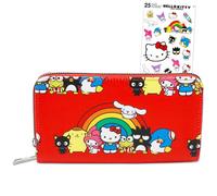 Hello Kitty and Friends Wallet for Women Set - Bundle with Sanrio Card Organizer with Pockets and Wrist Strap for Women Plus Stickers | Hello Kitty Wallet for Teens, Women