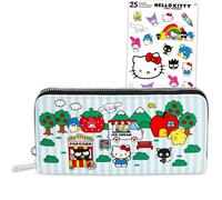 Hello Kitty and Friends Wallet for Women Set - Bundle with Sanrio Card Organizer with Pockets for Women Plus Stickers | Hello Kitty Wallet for Teens, Women
