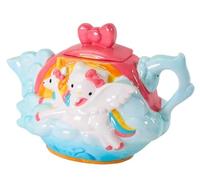 Hello Kitty and Unicorn Mystical Teapot, 10"L x 4.75"W x 7"H created by Blue Sky Clayworks