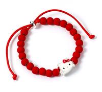 The Carat Shop Bracelet - Hello Kitty Red Bead with Hello Kitty Charm HKBB0001